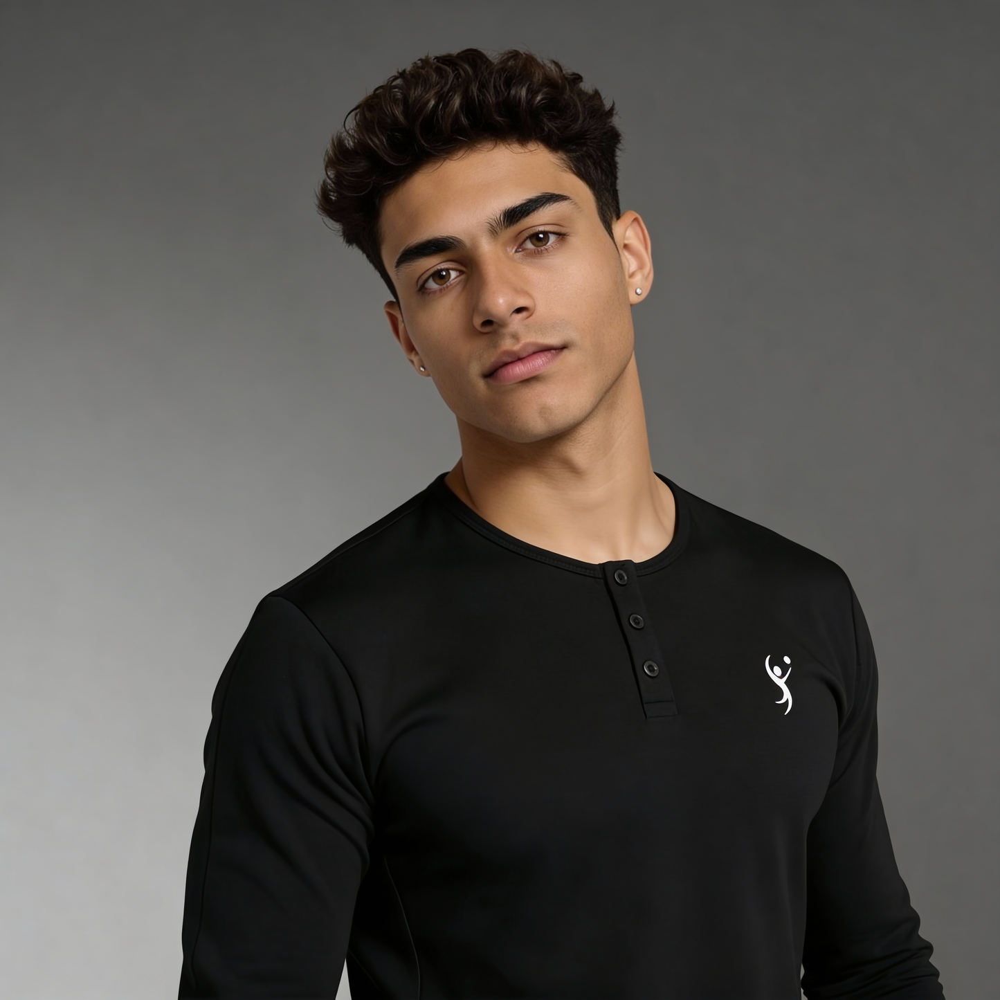 Long Sleeve Henley x Cuts